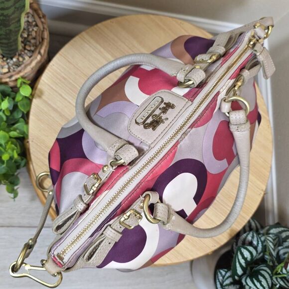 Coach Madison/Op Art Sophia Satchel with Matching Wallet - Picture 10 of 16